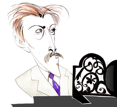 Arthur Bliss, English composer and conductor; caricature by Neale Osborne